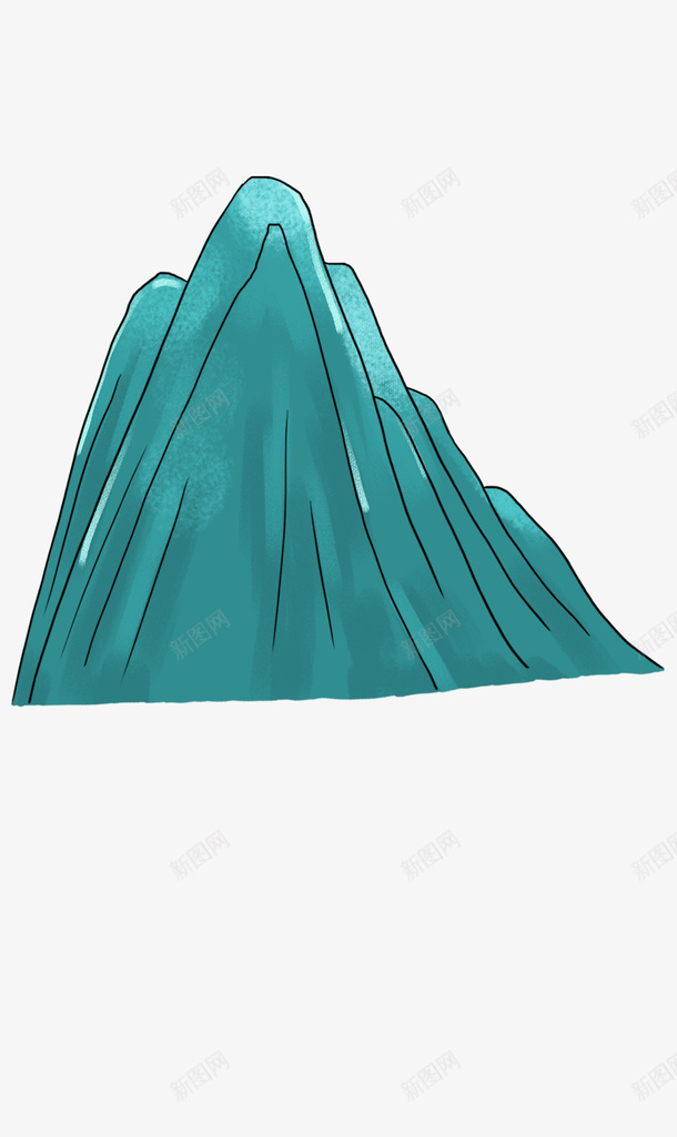 手绘山峰远山png免抠素材_新图网 https://ixintu.com 山 山峰 手绘 远山