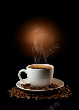 黑色香浓咖啡厨房咖啡美食背景背景