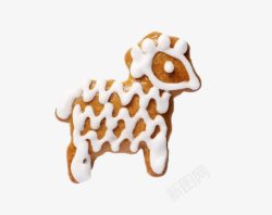 棕色可爱动物的食物动物饼干实物素材