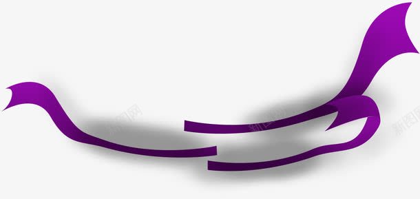 紫色卡通丝带创意电商png免抠素材_新图网 https://ixintu.com 丝带 创意 卡通 紫色
