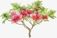 红色花朵彩绘叶子png免抠素材_新图网 https://ixintu.com 叶子 彩绘 红色 花朵
