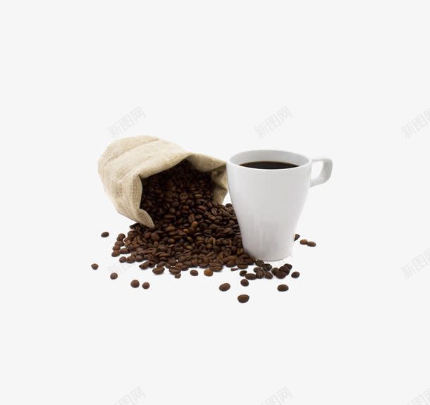 咖啡豆煮咖啡png免抠素材_新图网 https://ixintu.com 咖啡 咖啡豆 棕色