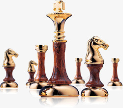 金色象棋一组素材