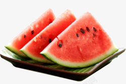 矢量西瓜水果一盘西瓜水果夏季水果高清图片
