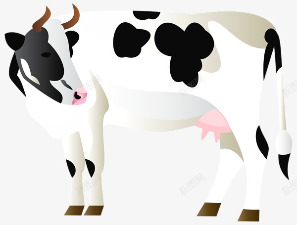 可爱的小奶牛56png免抠素材_新图网 https://ixintu.com 动物 家畜 小动物56 牛
