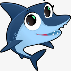 世界海洋日卡通鲨鱼素材