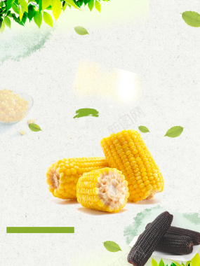 有机蔬菜玉米海报背景背景