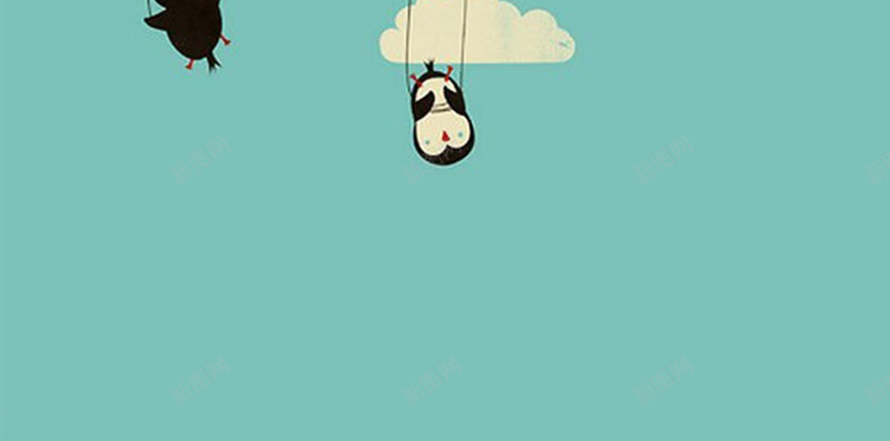 简约卡通小企鹅H5图jpg设计背景_新图网 https://ixintu.com 小企鹅 卡通 文艺 简约 蓝色 清新 童趣 气球 卡通企鹅H5素材
