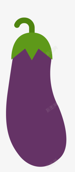 紫色茄子矢量图素材