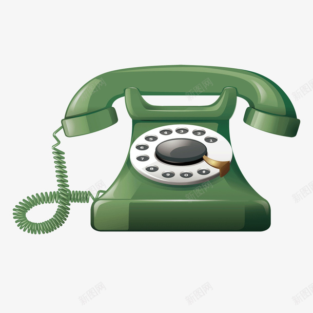 复古绿色电话矢量图ai免抠素材_新图网 https://ixintu.com 古代电话 复古 复古电话 电话 矢量图 绿色