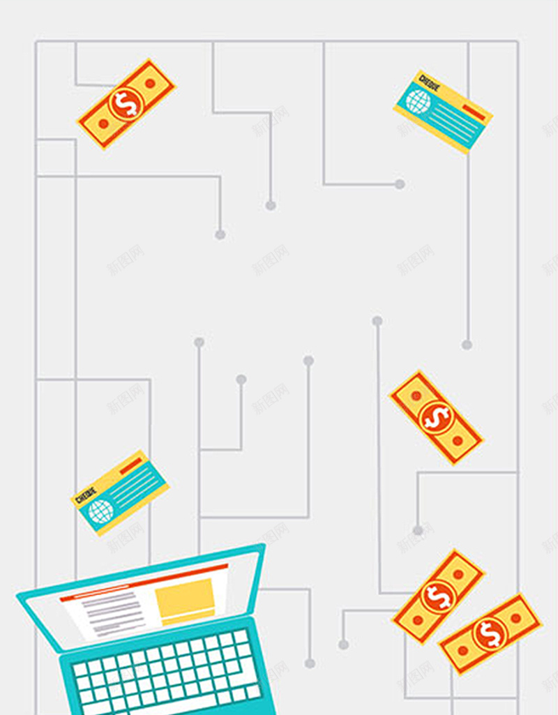 矢量招聘金融海报背景图psd设计背景_新图网 https://ixintu.com 开心 手绘 招聘 海报 电脑 矢量 简约 素材 背景图 货币 金融