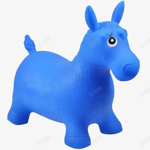 蓝色木马玩具png免抠素材_新图网 https://ixintu.com 木马玩具 蓝色木马 蓝色的马 骑木马