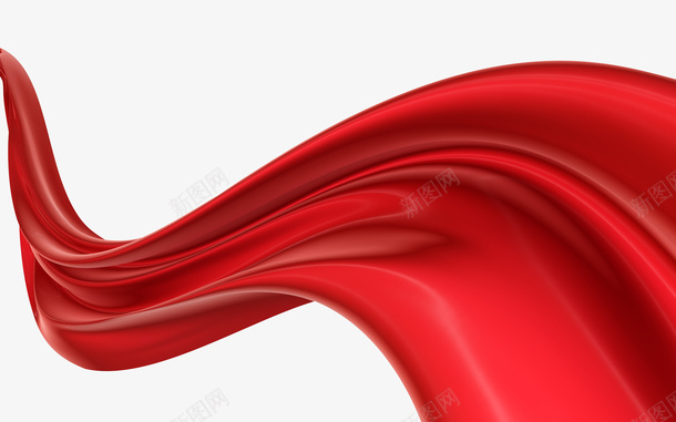红色丝绸飘带2png免抠素材_新图网 https://ixintu.com 丝绸 红色 红色飘带 飘带