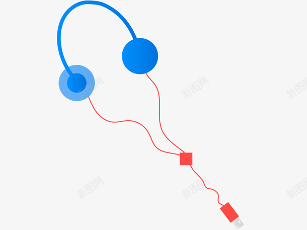 二维卡通蓝色耳机png免抠素材_新图网 https://ixintu.com 二维卡通蓝色耳机 卡通蓝色耳机 耳机 蓝色耳机