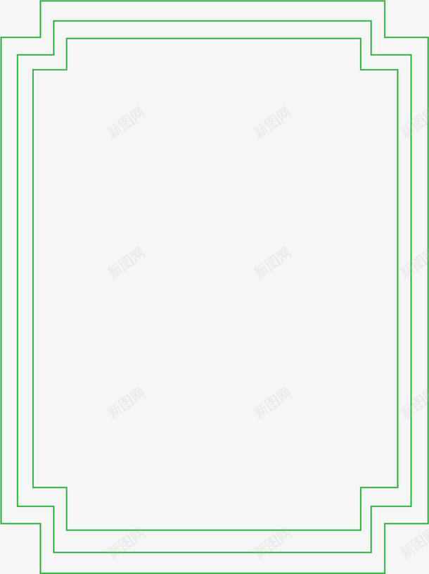 清新绿边框png免抠素材_新图网 https://ixintu.com 清新 绿色 边框 透明