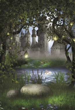 格林童话城堡卡通背景背景