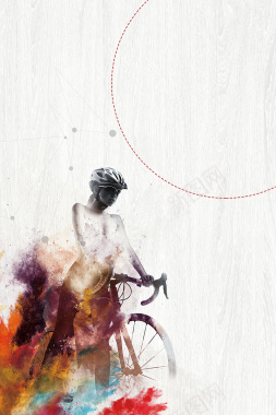 自行车运动海报背景背景