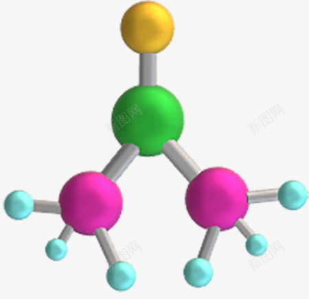 DMSO分子png免抠素材_新图网 https://ixintu.com 二甲基亚砜 分子式 化学结构 球棍模型