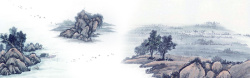 现代山水中国风禅意水墨山水背景高清图片
