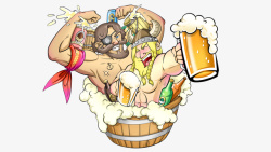 疯狂啤酒节欢乐夏日海报广告素材