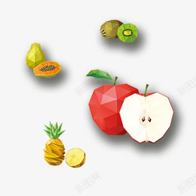 水果装饰图案png免抠素材_新图网 https://ixintu.com 天猫 棱形 水果 海报 淘宝