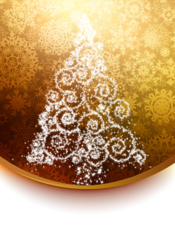贵气花纹金色圣诞节背景素材高清图片