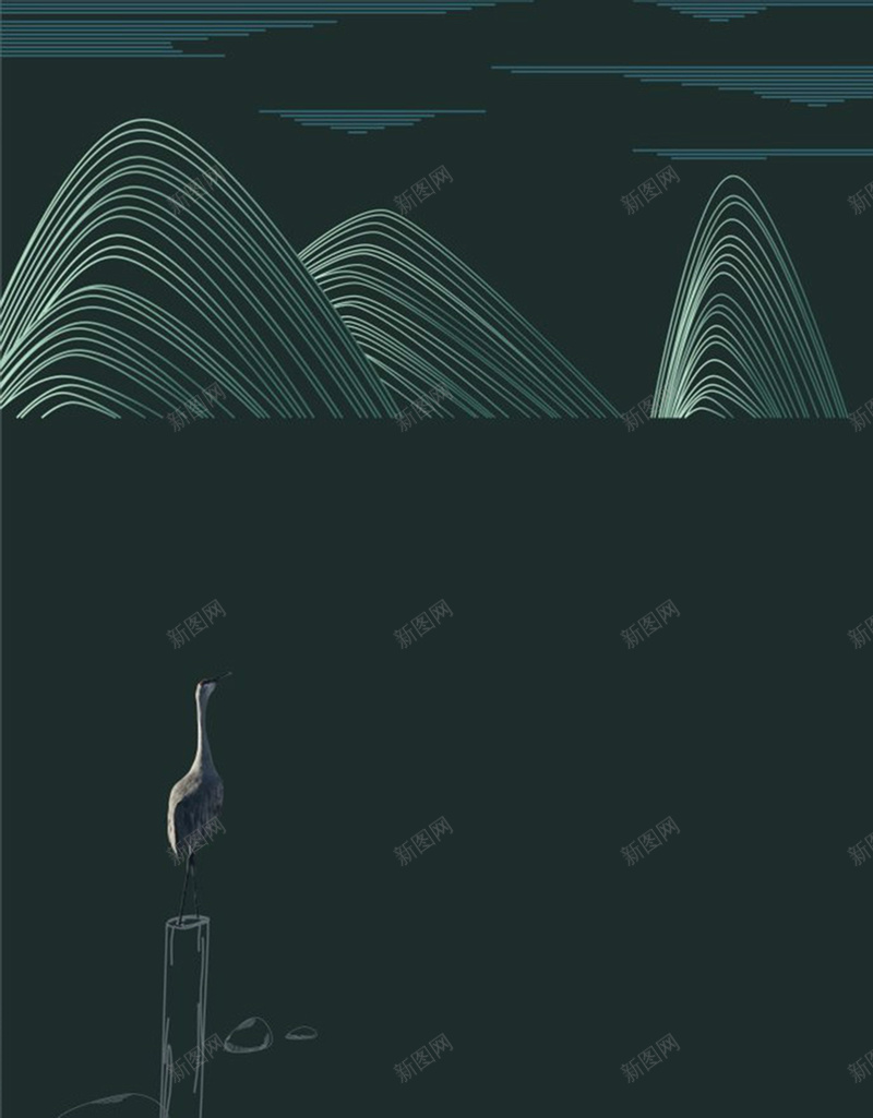 简约手绘夜幕森林背景图jpg设计背景_新图网 https://ixintu.com 地产 夜幕 展板 开心 手绘 文化 森林 温暖 简约 鹤