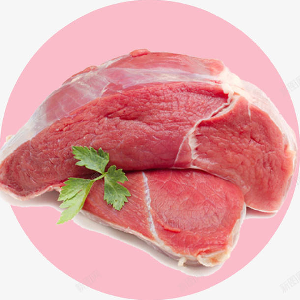 肉图标暖色圆形png_新图网 https://ixintu.com 肉 图标 暖色 新鲜 红色