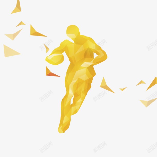 金色雕像png免抠素材_新图网 https://ixintu.com 手绘 散落 渐变 球类运动 男人 立体 金色 雕像