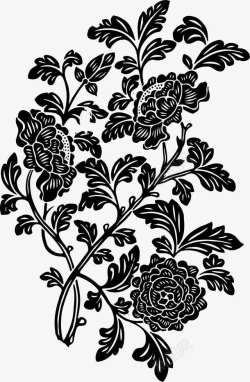 传统古典花纹花树素材