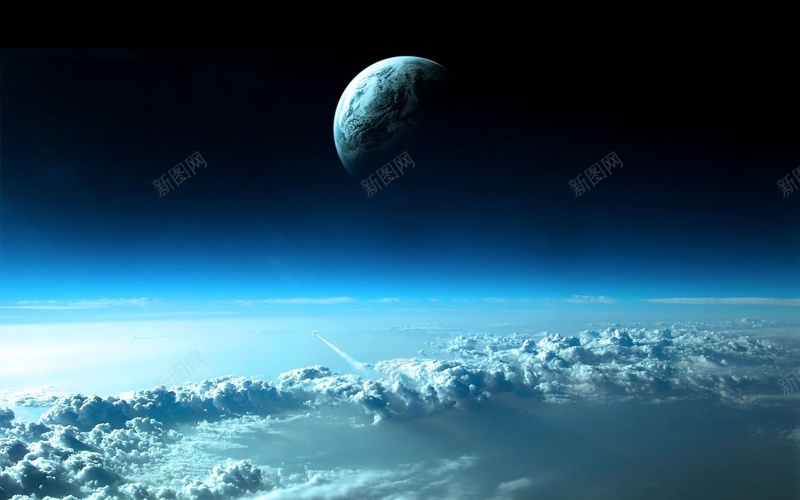 月球太空图jpg设计背景_新图网 https://ixintu.com 太空 星球 月球 白云