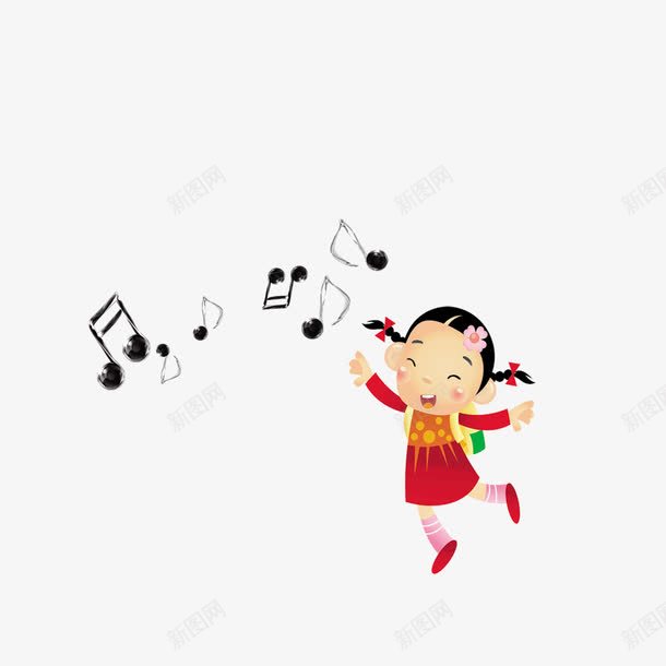 女孩唱歌psd免抠素材_新图网 https://ixintu.com 卡通女孩 唱歌 女孩 女孩唱歌