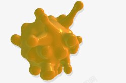 黄色癌细胞素材