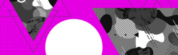 配件促销几何动感三角形紫色电商服饰促销banner高清图片