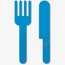餐厅蓝色图标png_新图网 https://ixintu.com Restaurant 餐厅