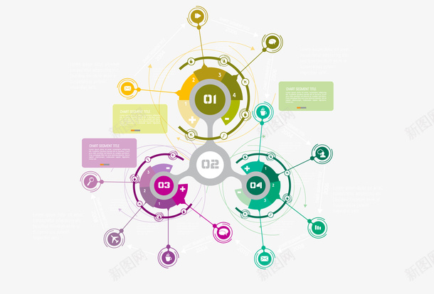 卡通扁平化圆形分支图矢量图eps免抠素材_新图网 https://ixintu.com 分支图 分支图png 卡通分支图 圆形分支图 扁平化分支图 矢量分支图 矢量图