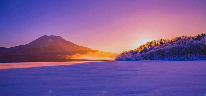 雪地雪山背景图jpg设计背景_新图网 https://ixintu.com 雪地 雪山 森林 植物 风景 旅游 海报banner 摄影