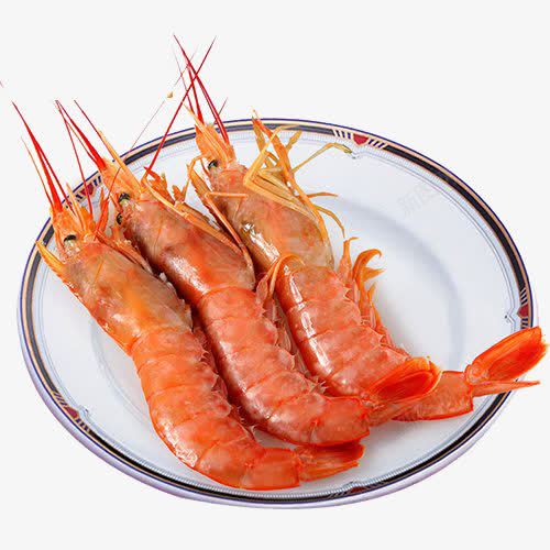 碟子上的三只虾png免抠素材_新图网 https://ixintu.com 中国美食 产品实物 佳肴 美味佳肴 菜品