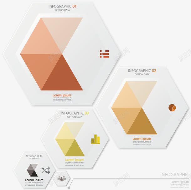 几何图表矢量图eps免抠素材_新图网 https://ixintu.com 免费png素材 六边形 商务 矢量图
