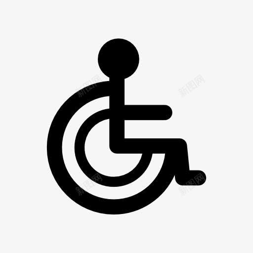 残疾人通道标志图标png_新图网 https://ixintu.com 