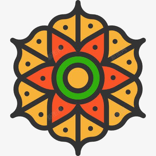 模式图标png_新图网 https://ixintu.com 印度 印度教文化 图案 装饰