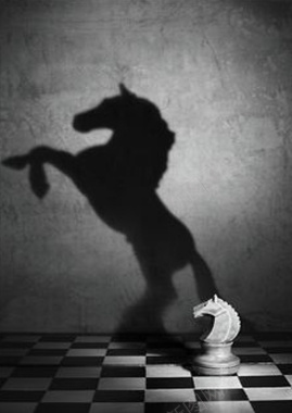 象棋白马的影子背景背景