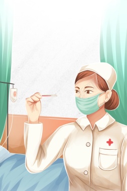 插画风格国际护士节海报背景