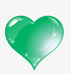绿色的心绿色爱心大图高清图片