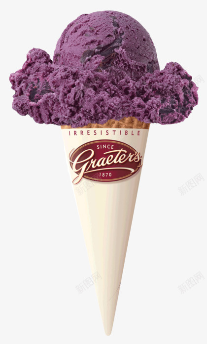 紫色甜筒png免抠素材_新图网 https://ixintu.com 冰激淋 冷饮 甜筒 紫色 美味 美食