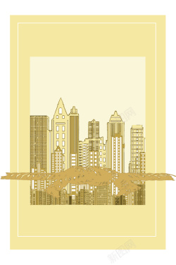 城市规划手绘手绘城市背景高清图片