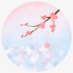 樱花手绘古风素材