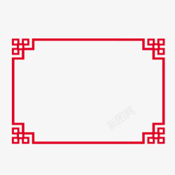 镂空剪纸边框边框中式边框剪纸边框复古边框高清图片