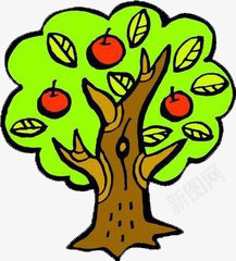 卡通绿色树png免抠素材_新图网 https://ixintu.com 卡通 果实 树 清新 绿色 自然