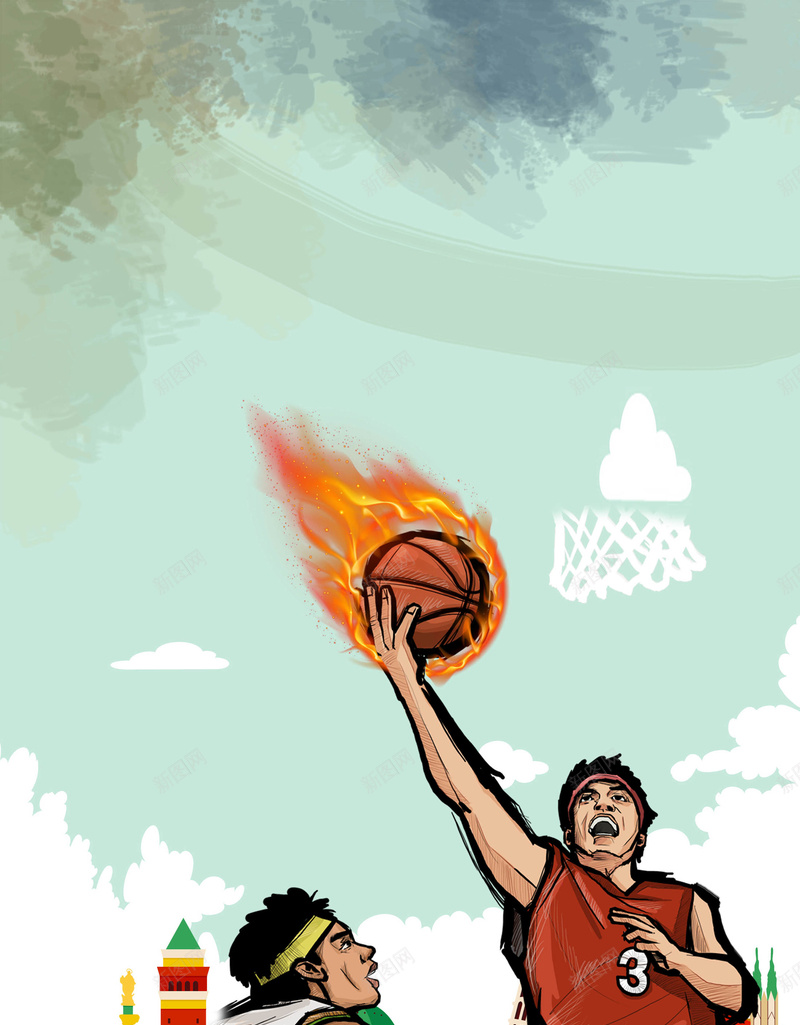 篮球高手背景素材psd设计背景_新图网 https://ixintu.com 背景素材 体育 平面 篮球 运动 PSD海报 广告 免费下载 背景